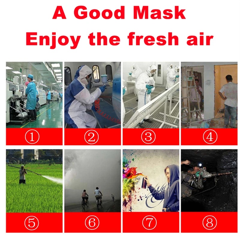 6200 Respirator Gas Mask Anti Dust Respirator Face Gas Mask Protection Industrial Gas Masks with Filters Widely Used