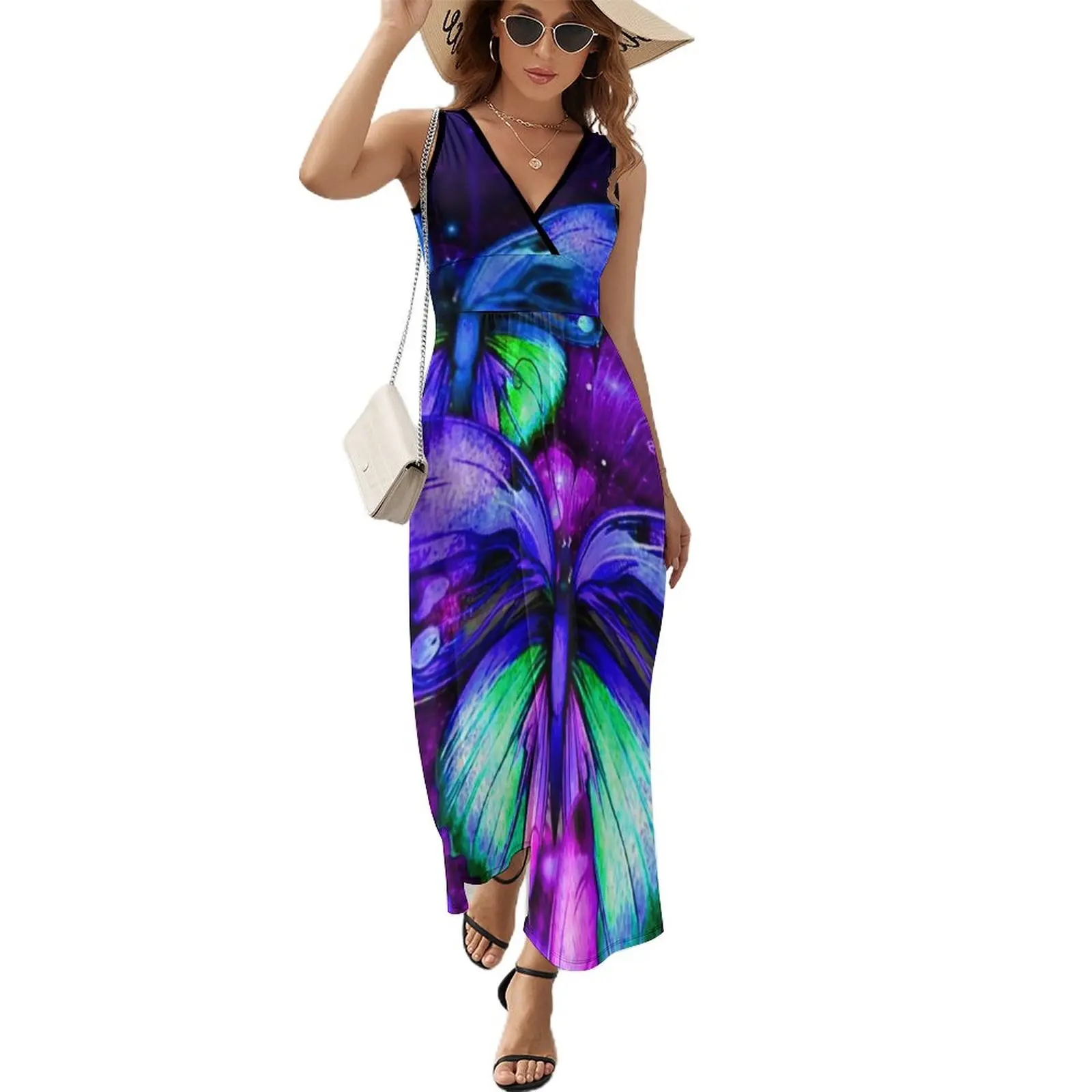 

Dynamic Indigo Amethyst Duo Butterflies Sleeveless Dress Bride dresses summer dresses women 2024 summer women's dress 2024