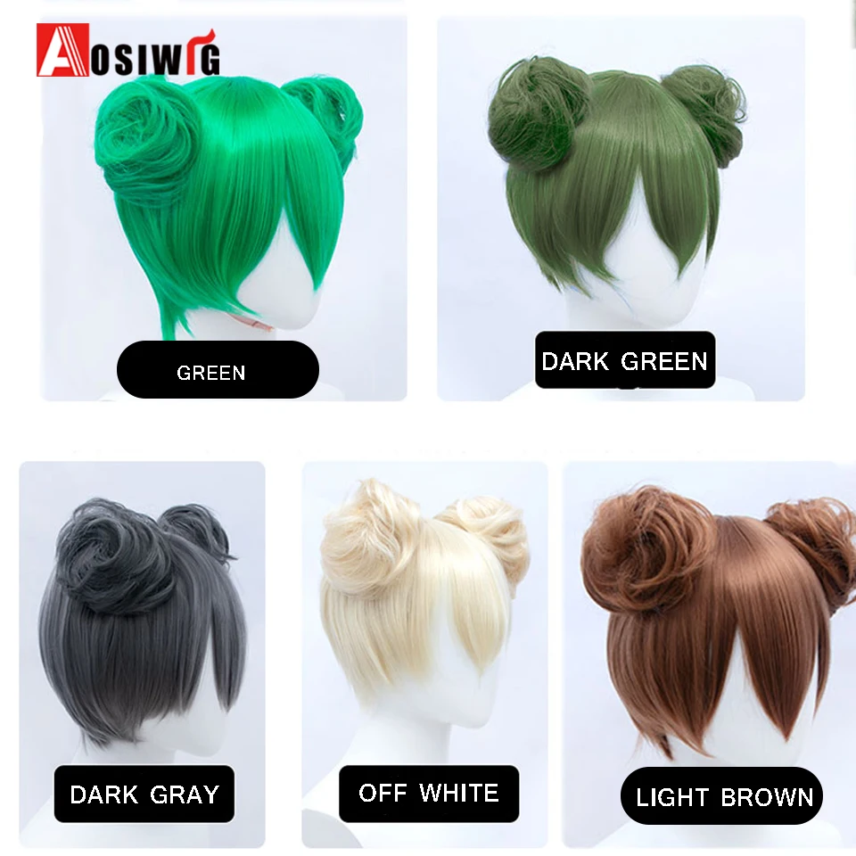 Synthetic Fake Hair Bun Claw Chignon Straight Hairpieces for Women Cosplay Hair Colored Red Brown Purple Pink White Blonde