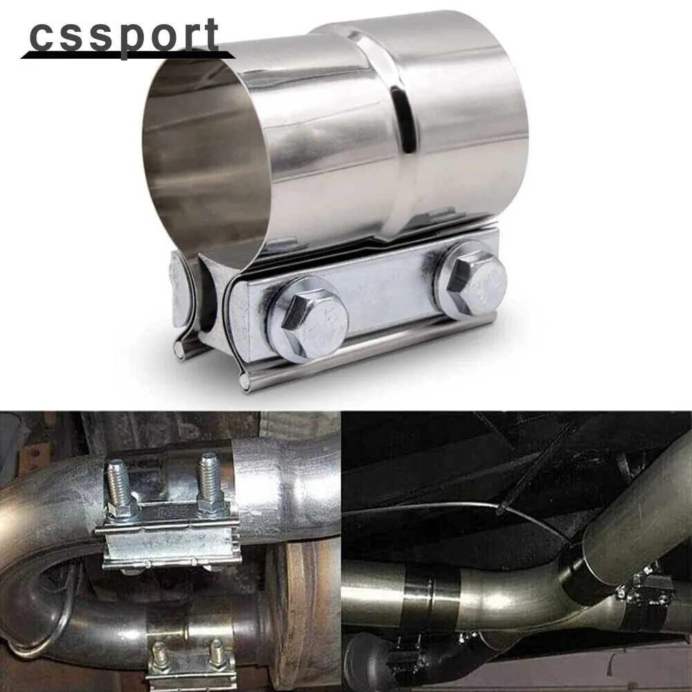 

1/2PCS 3" Lap Joint Exhaust Band Clamp For Muffler Sleeve Coupler Stainless Steel 3inch