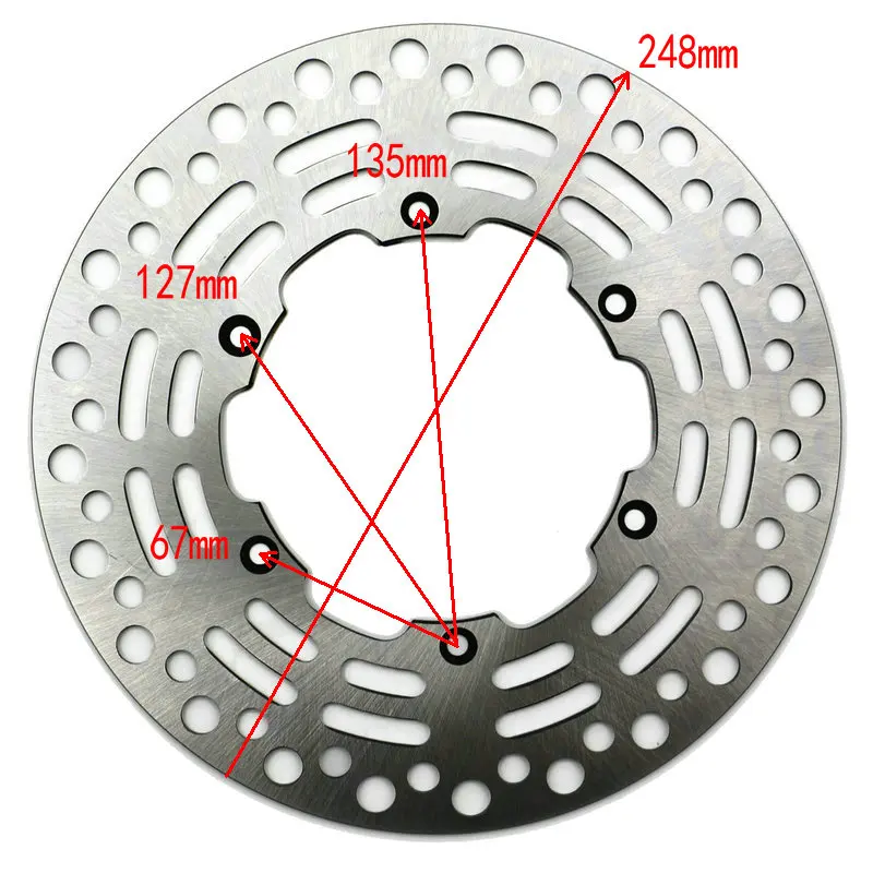 Motorcycle Front Brake Disc For Suzuki DR250 DR350 Dejbel (SJ45A/DOHC) DR 250 350 1998-1999 Front Wheel 9.76 Inches Diameter