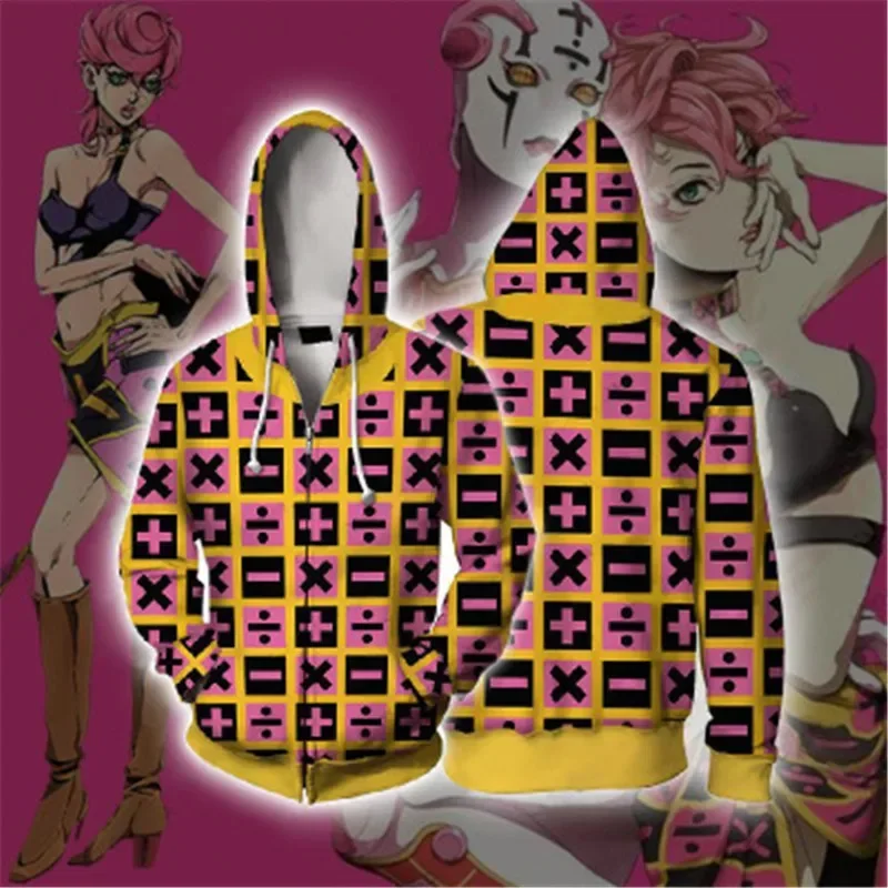 2025 New Anime Jojo Bizarre Adventure Hoodie Sweatshirt Kira Yoshikage GUIDO MISTA Cosplay Costume Jojo Hood Hoodies Casuaskeif1