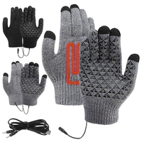 USB Heating Cycling Running Skiing Hiking Walking USB Touch Screen Gloves Winter Warm Electric Heated Gloves Heated Motorcycle