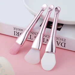 Silicone Facial Mask Brush Soft Head with Scraper Integrated Dual-use Mud Film Brush DIY Film Adjusting Beauty Tool Beauty