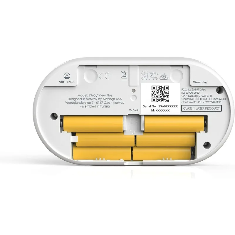 2960 View Plus - Battery Powered Radon & Air Quality Monitor (PM, CO2, VOC, Humidity, Temp, Pressure)
