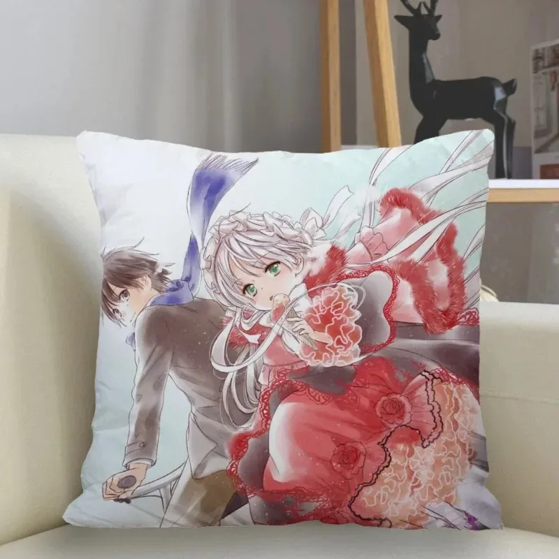 Taie d'oreiller avec motif de dessin animé anime mignon, décoration de la maison, chambre à coucher, salon