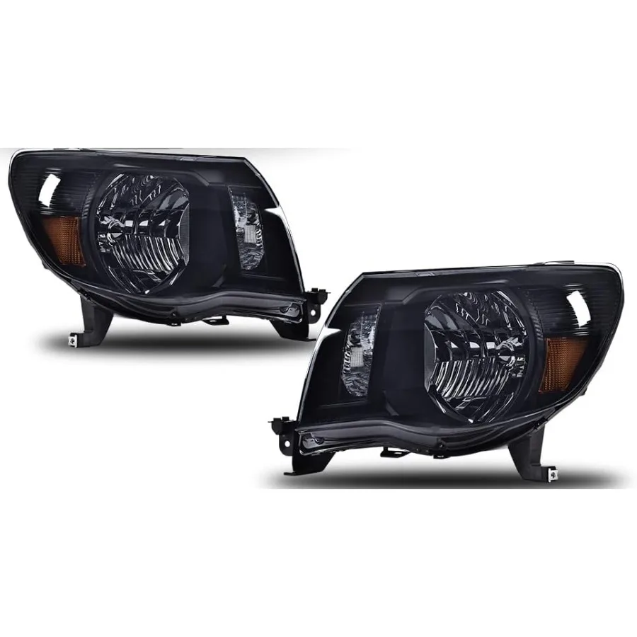 

Headlights Assembly Compatible with 20052011 Tacoma Driver and Passenger Side Featuring Smoky Lens Black Housing for Enhanced