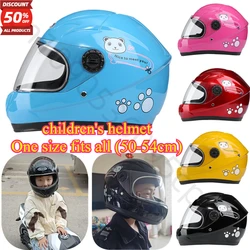 Cute Cartoon Kids Motorcycle Helmet Detachable Full Face Helmet Suitable for All Seasons Children Sports Safety for Cycling