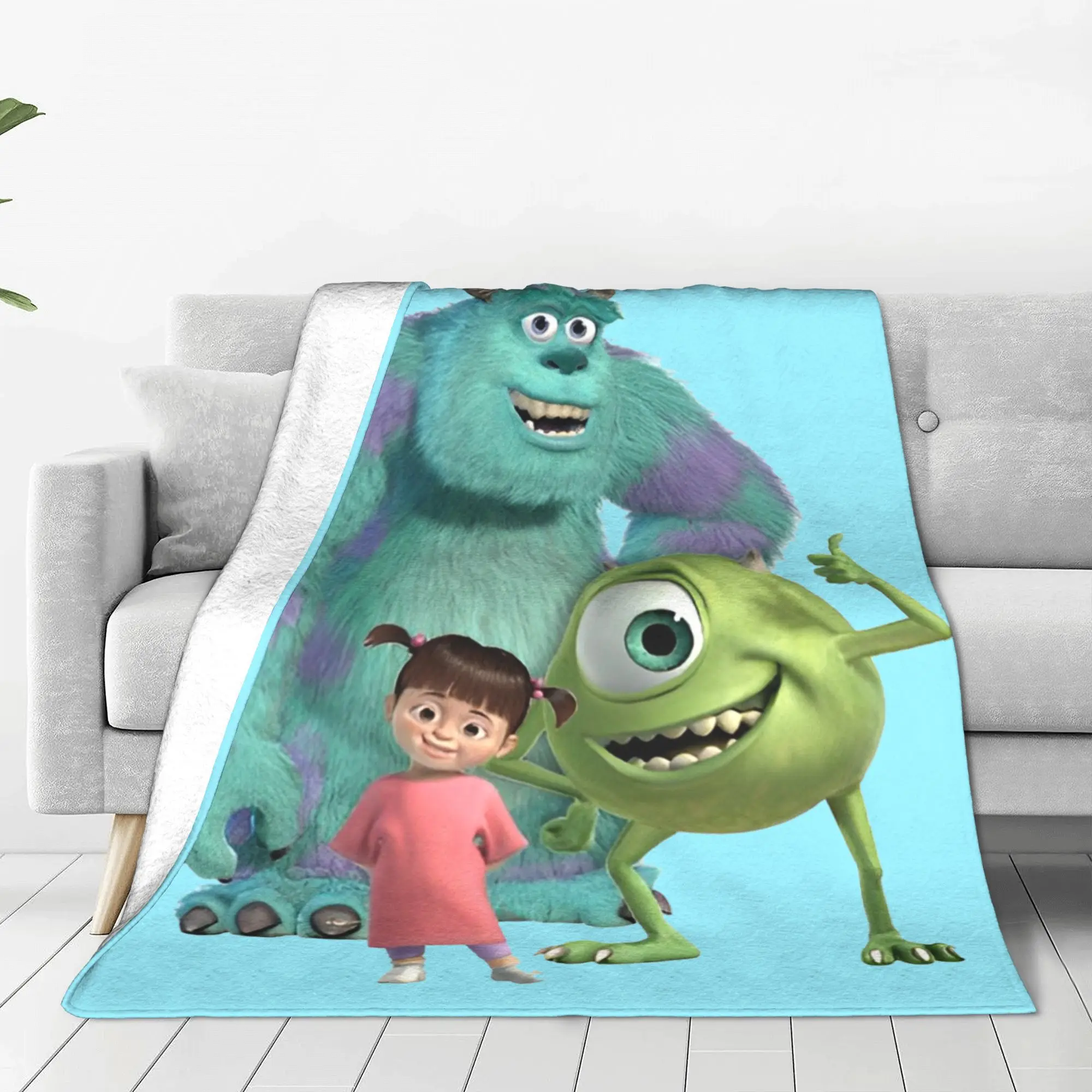 Paddy's Day Green Things  Monsters Inc Movie Blankets  Flannel Awesome Warm Throw Blanket for Chair Covering Sofa  Winter