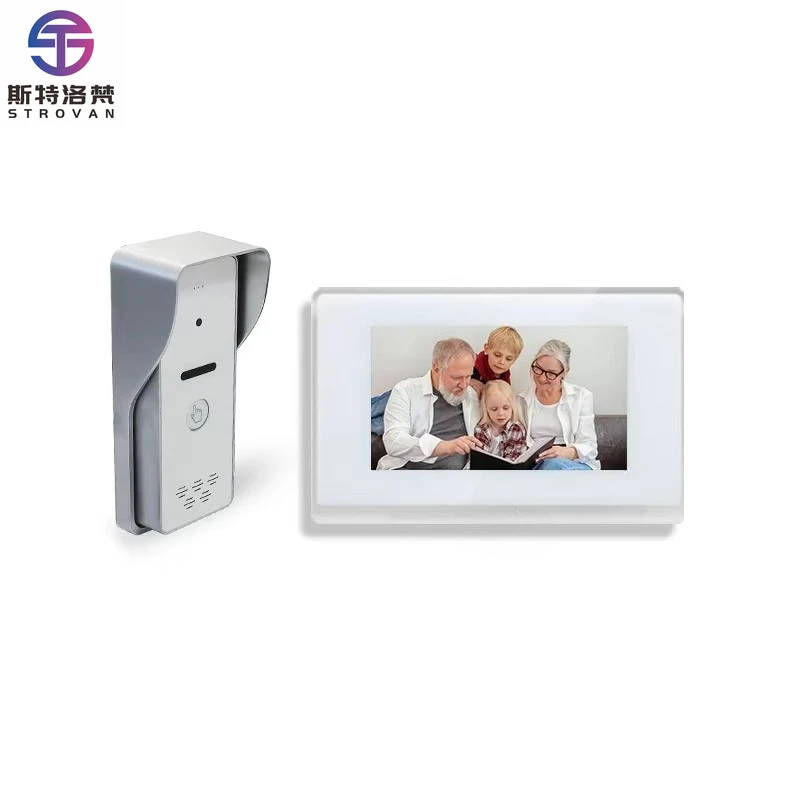 

Smart Door Bell Wifi Remock Unlock Door Touch Screen Video Doorbell Wireless Home With Indoor