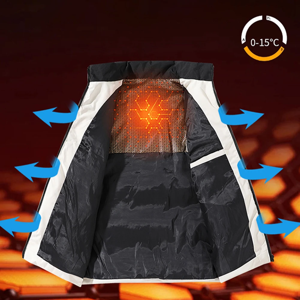 Men Women Bread Coat Windbreaker Jacket Thickened Warm Solid Parka Outerwear with Stand Collar Long Sleeves Casual Use