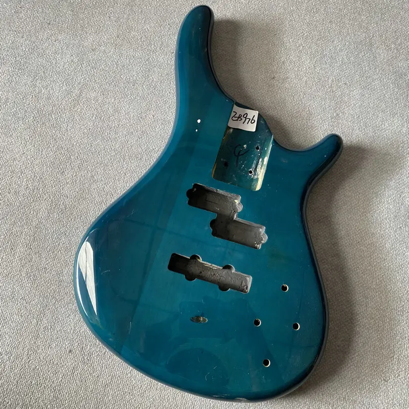 

EB976 Active Pickups Transparent Blue Color PJB Bass Body in Solid Wood for 4 String Electric Bass Body Replace DIY Parts