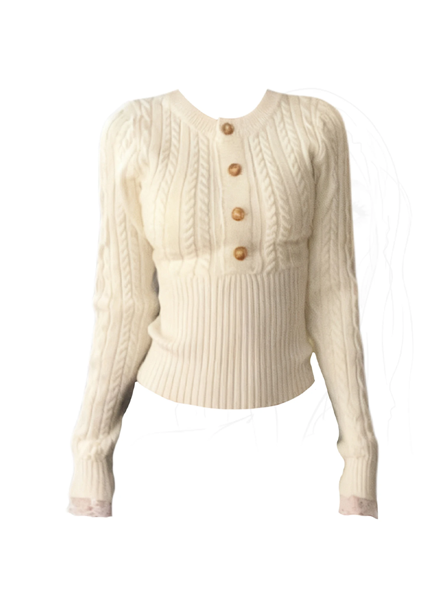 

Женский белый вязаный пуловер, свитер оверсайз, винтажный джемпер с круглым вырезом, вязаный кашемировый свитер с длинными рукавами, весенняя одежда 2000-х годов