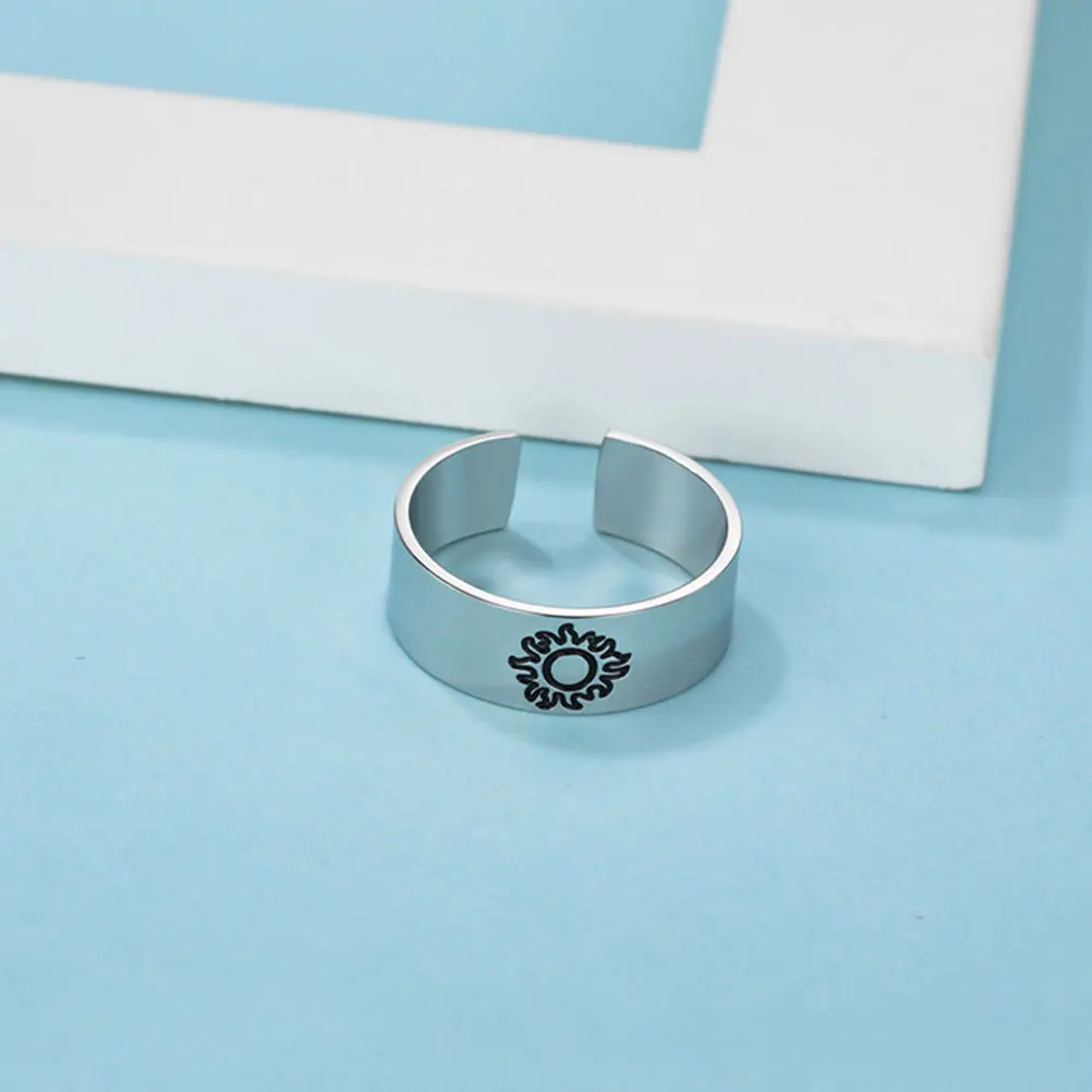 

3pcs Adjustable Open Ring For Women Vintage Titanium Steel Small Fashion Jewelry Birthday Gift Party Accessory