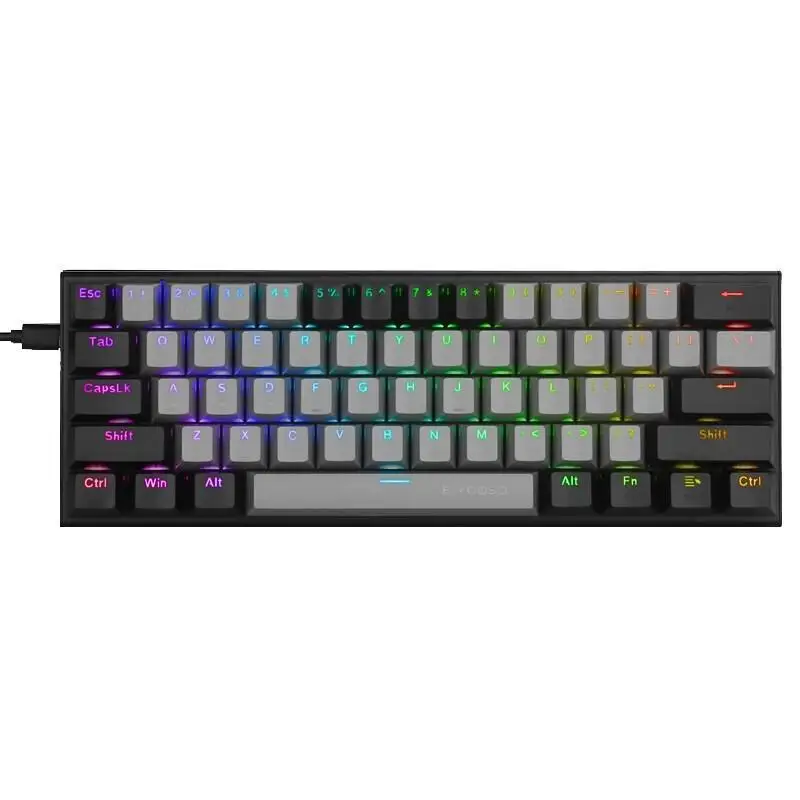 2025 61 Keys Mechanical Keyboard Game Keypad RGB Backlight Type-C USB Wired Waterproof 60% PC Gaming Keyboard for PC Desktop