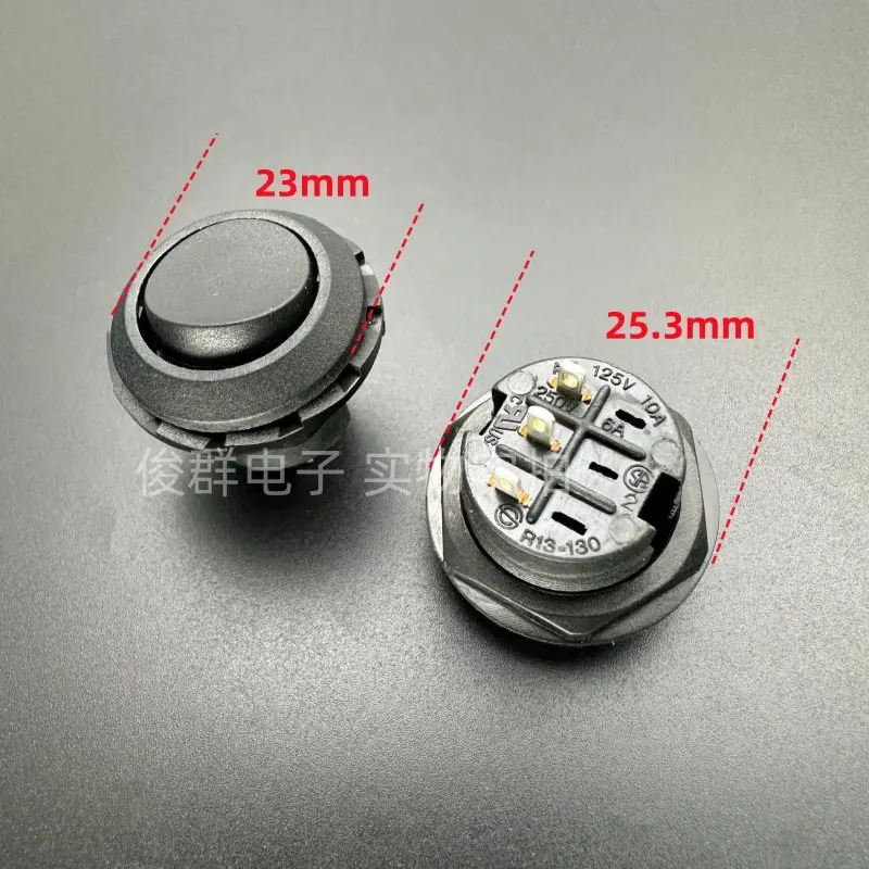 10pcs/Taiwan R13-130C Rocker Boat Switch 3 Pin 2 Gear Round Belt Screw 6A250VAC