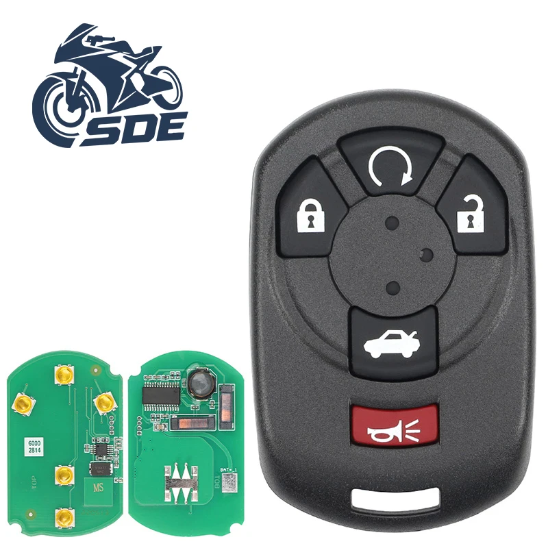 

SDE M3N65981403 Удаленный ключ без ключа 315 МГц для Cadillac STS 2005 2006 2007 Брелок Smatt Car 5 кнопок KeylessGo