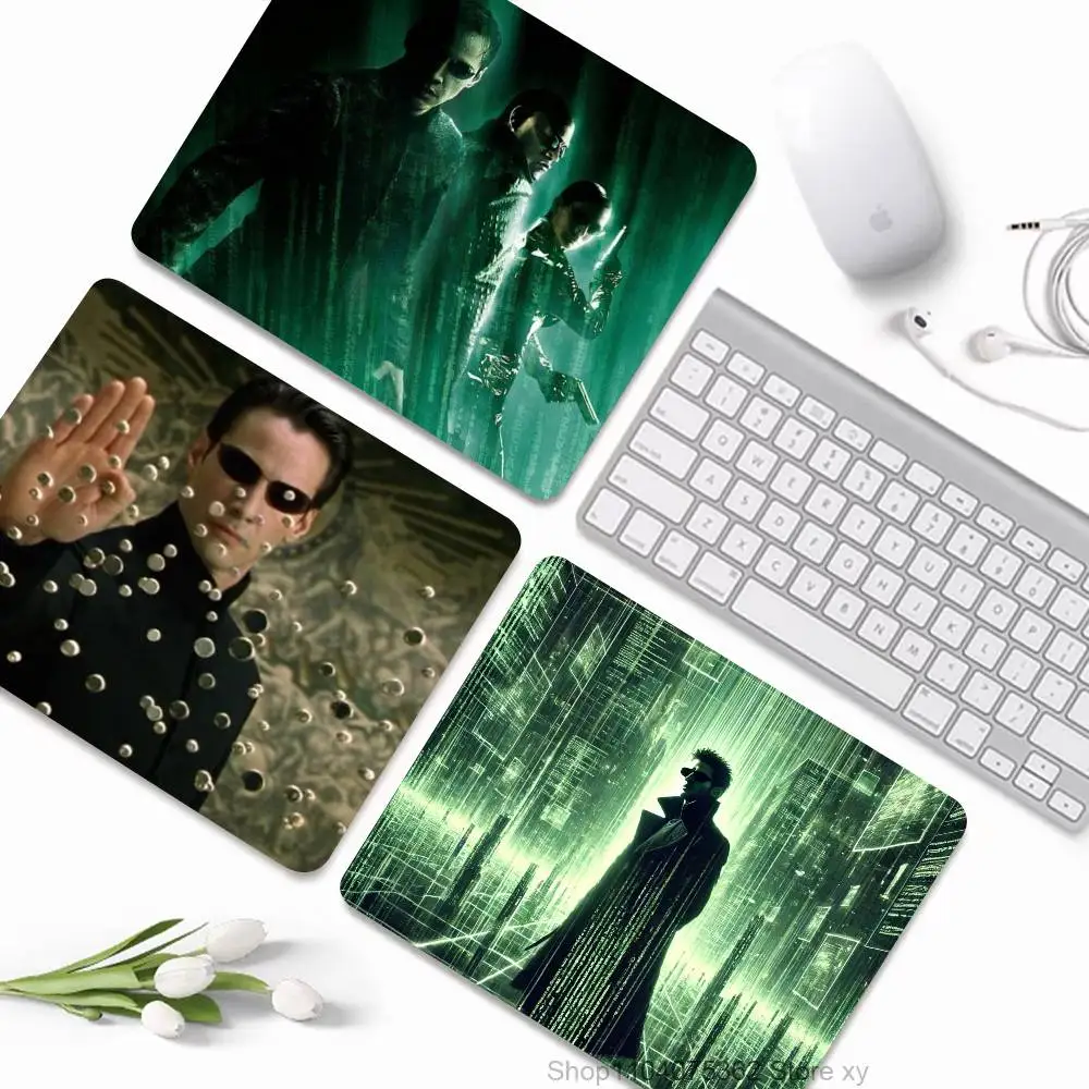Movie The Matrix Has You Matrix Mousepad Small LockEdge Mouse Pad For Gamers Computer Desk Pad Rectangular Anti-slip Rubber