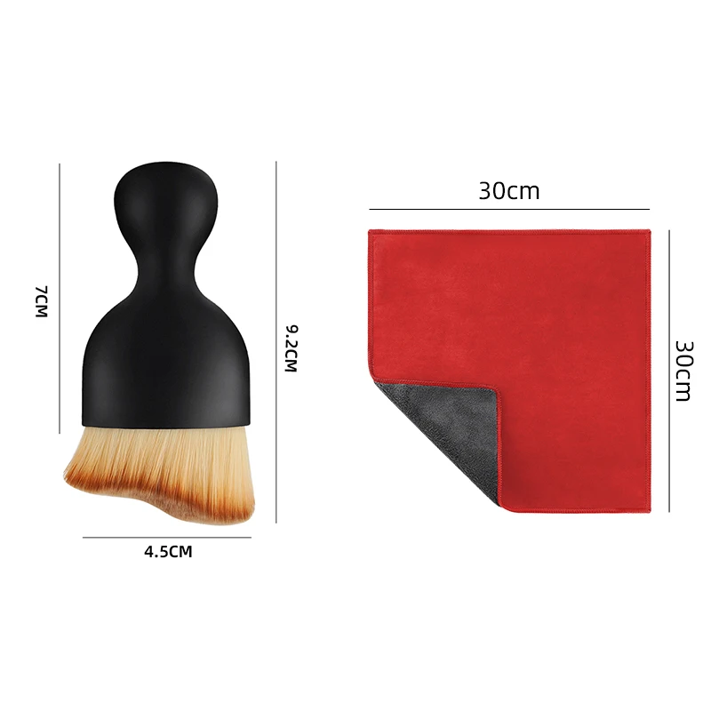 Car Towel Suede Double-sided Car Cleaning Cloth with Car Detail Cleaning brush For Mercedes benz A B R G Class w204 W251 W463