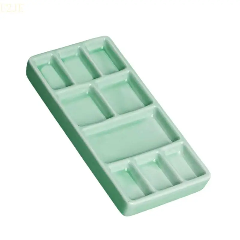 U2JE 9 Wells Paint Paint Paint Paint Mixing Compartments Ceramic Palette Artist Artist Paint Tray для акварельной картины маслом