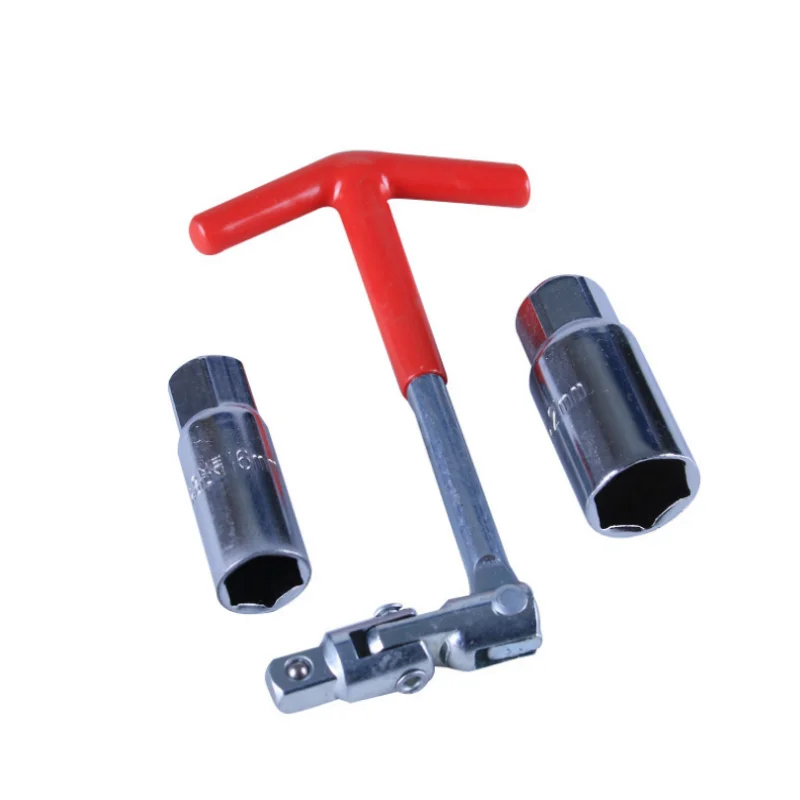 T Bar Spark Plug Socket Wrench Set 16mm/18mm Magnetic Spark Plug Remover Tool for Car Motorcycle Auto Repair