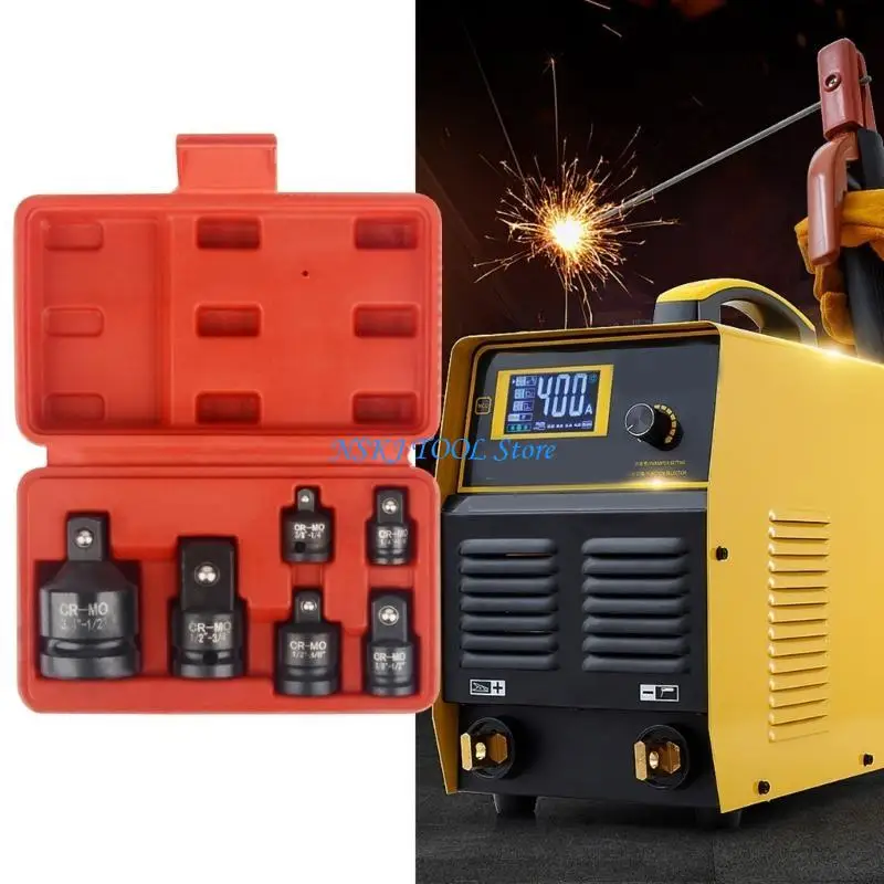 

L8RC High Performances 6 Piece Impact Socket Adapter Convertor Set with Storage Case for Car Bicycles Garage Repair Tool