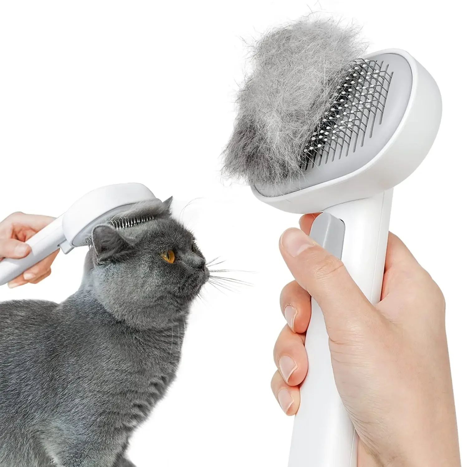 

Cat Brush for Shedding, Pet Grooming Comb for Long or Short Hair, Removes Loose Fur, Massages Skin