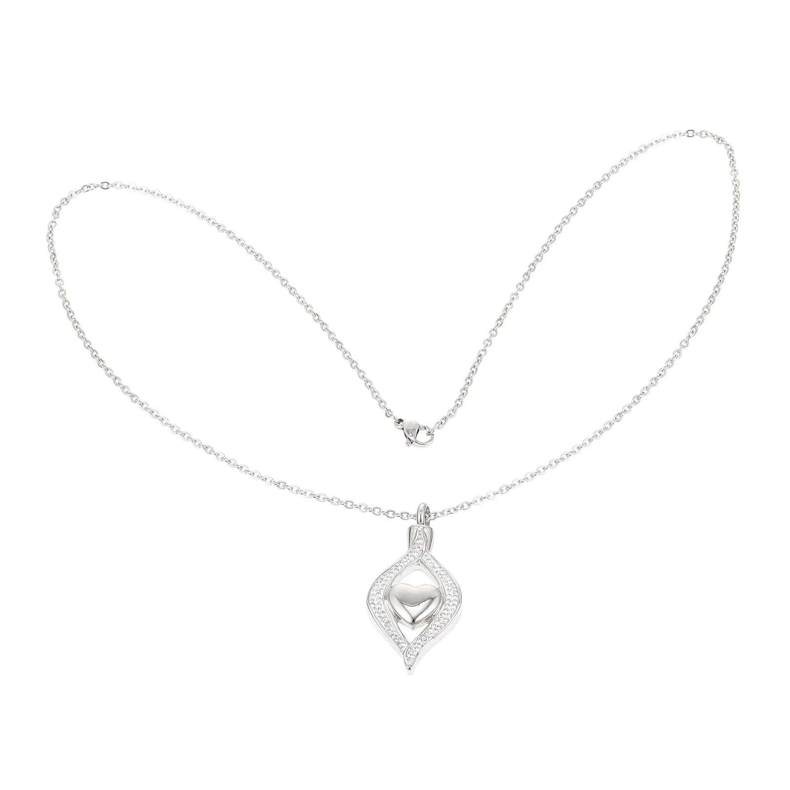 

Ashes Necklace Heart Urn Necklace Durable Stainless Steel Perfume Diffuser Cremation Memorial Keepsake Pendant