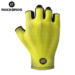 ROCKBROS Summer Cycling Gloves Half Finger Bicycle Gloves Mtb Road Breathable Bike Glove High Elasticity Short Finger Glove