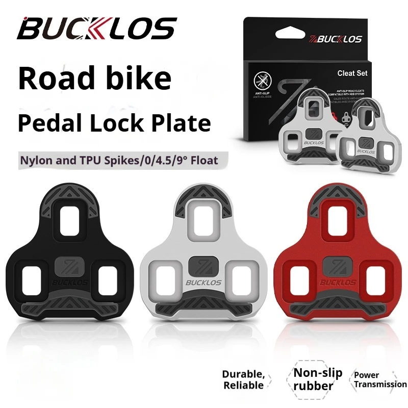 

Bucklos Road Bike Cleats 0 4.5 9 Degree Float Compatible For Keo Bicycle Pedal Cleats Cycling Parts Road Cycling Accessories