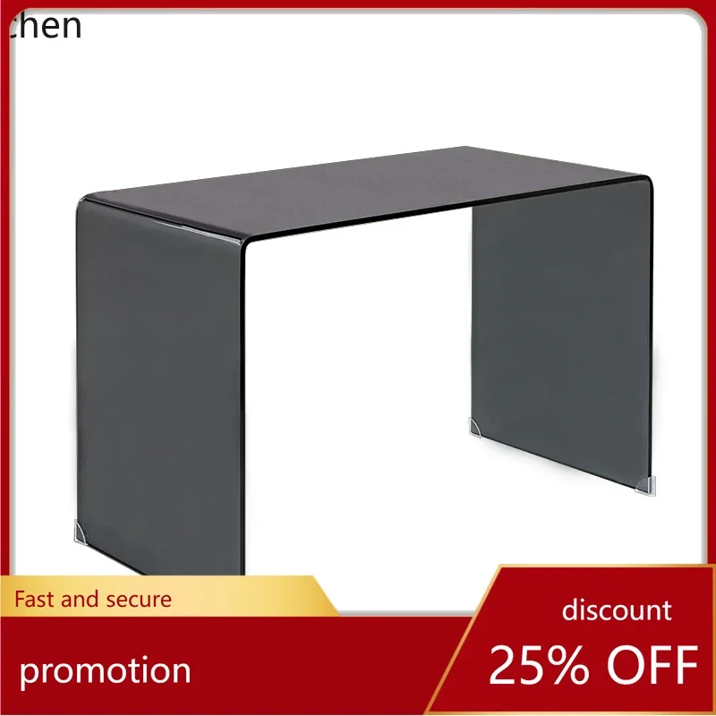 

HT glass writing desk desk simple modern home simple small computer desktop table