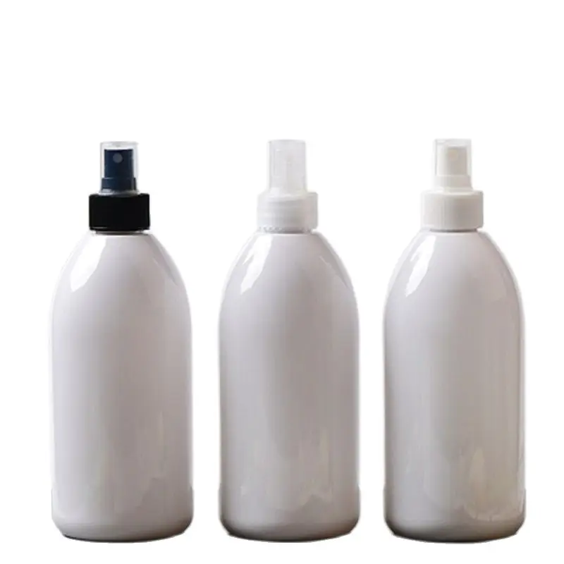 

10Pcs White Plastic Bottle Empty PET 500 ML Cosmetic Refillable Packaging Container Mist Spray Bottles For Hair Spraying