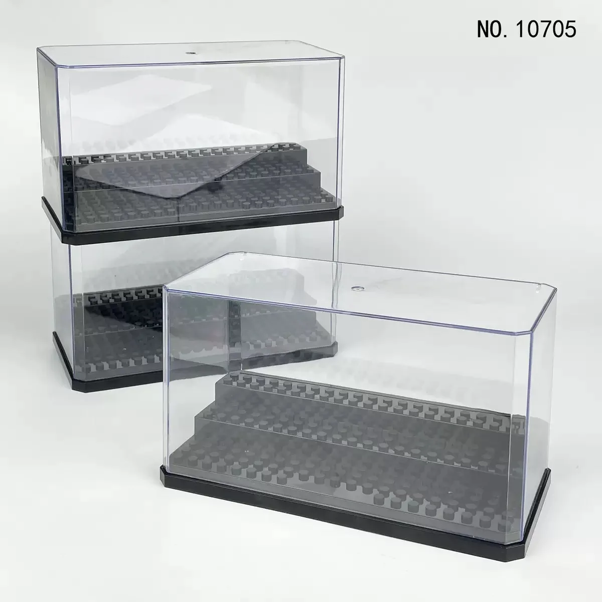 Mini figura acrílica à prova de poeira, modelo de coleção, caixa de exibição, bloco de construção, armazenamento, vitrine de plexiglass