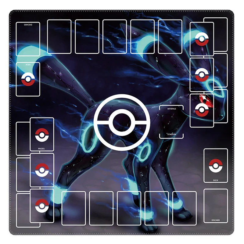 60X60Cm New Cartoon Pokemon Gengar Mew Ptcg Two Player Battle Card Table Mat Cool Charizard Battle Board Game Mat Gift Toys