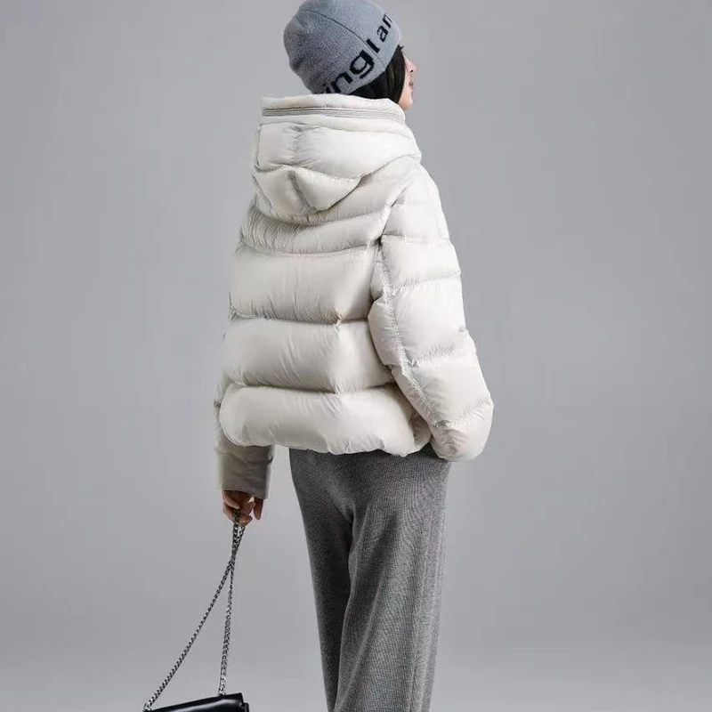 Women Hooded Warm Women's Down Jacket 2025 Winter New Women High Quality White Goose Down Women Down Jacket Fashion Parker H755