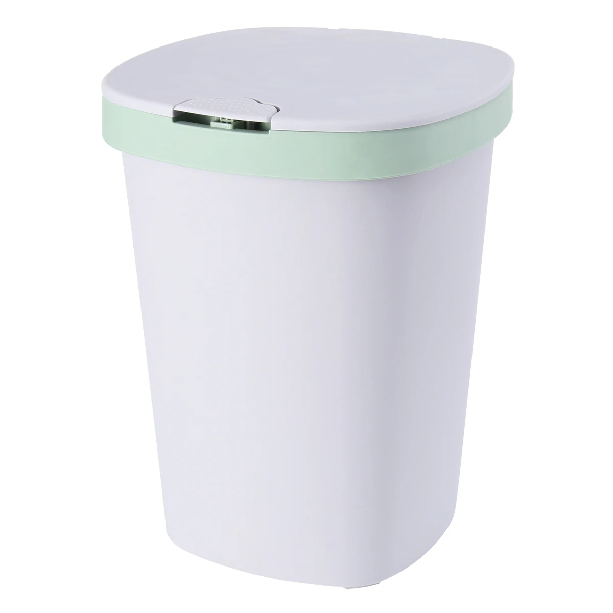 

1Pcs Flip Lid Trash Can Large Capacity Plastic Garbage Bin Slow-Close Silent Lid Pedal Push Button Home Essential