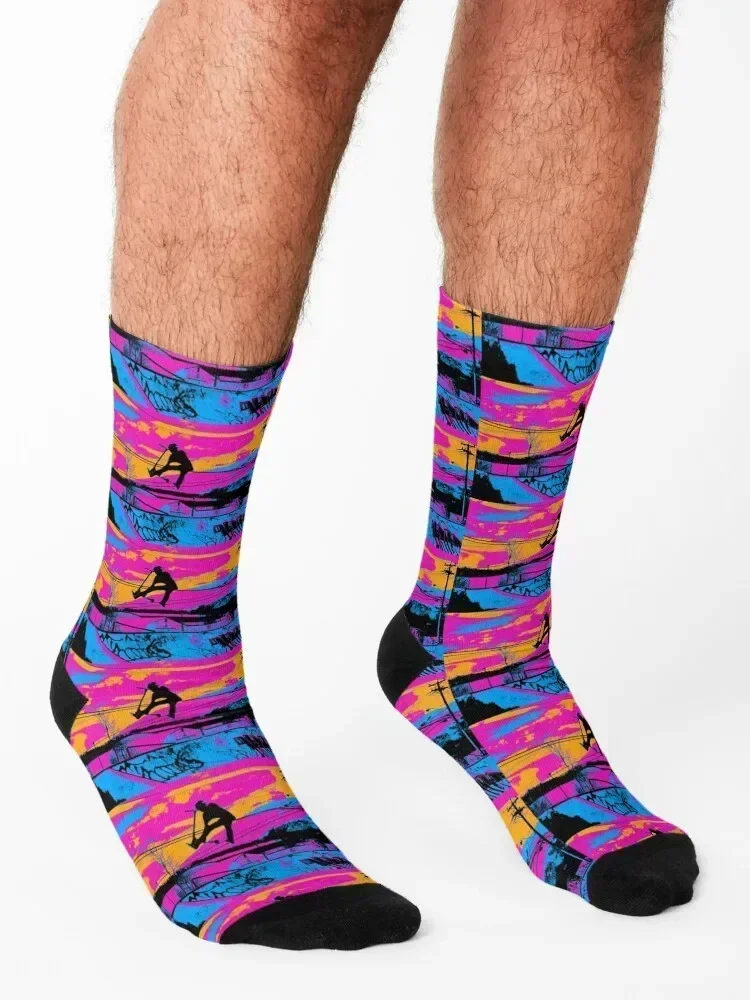 Let's Fly! - Stunt Scooter Socks designer fashionable compression floral Socks Male Women's