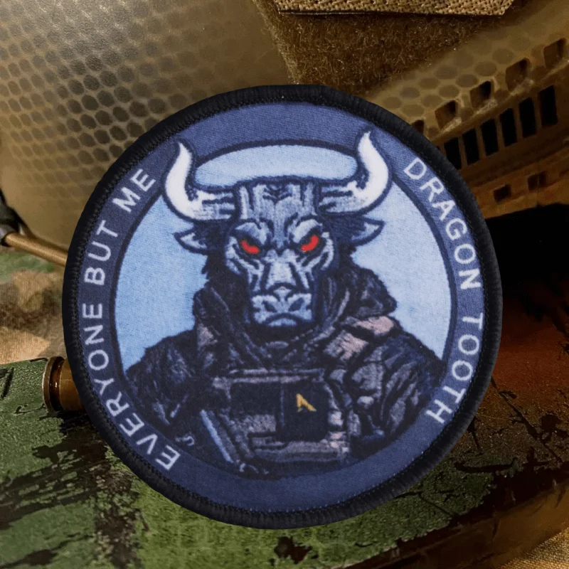 

Zodiac Ox Anime Printing Patch Tactical Morale Badge Hook and Loop Backpack Decorative Sticker Armband Patches for Clothing