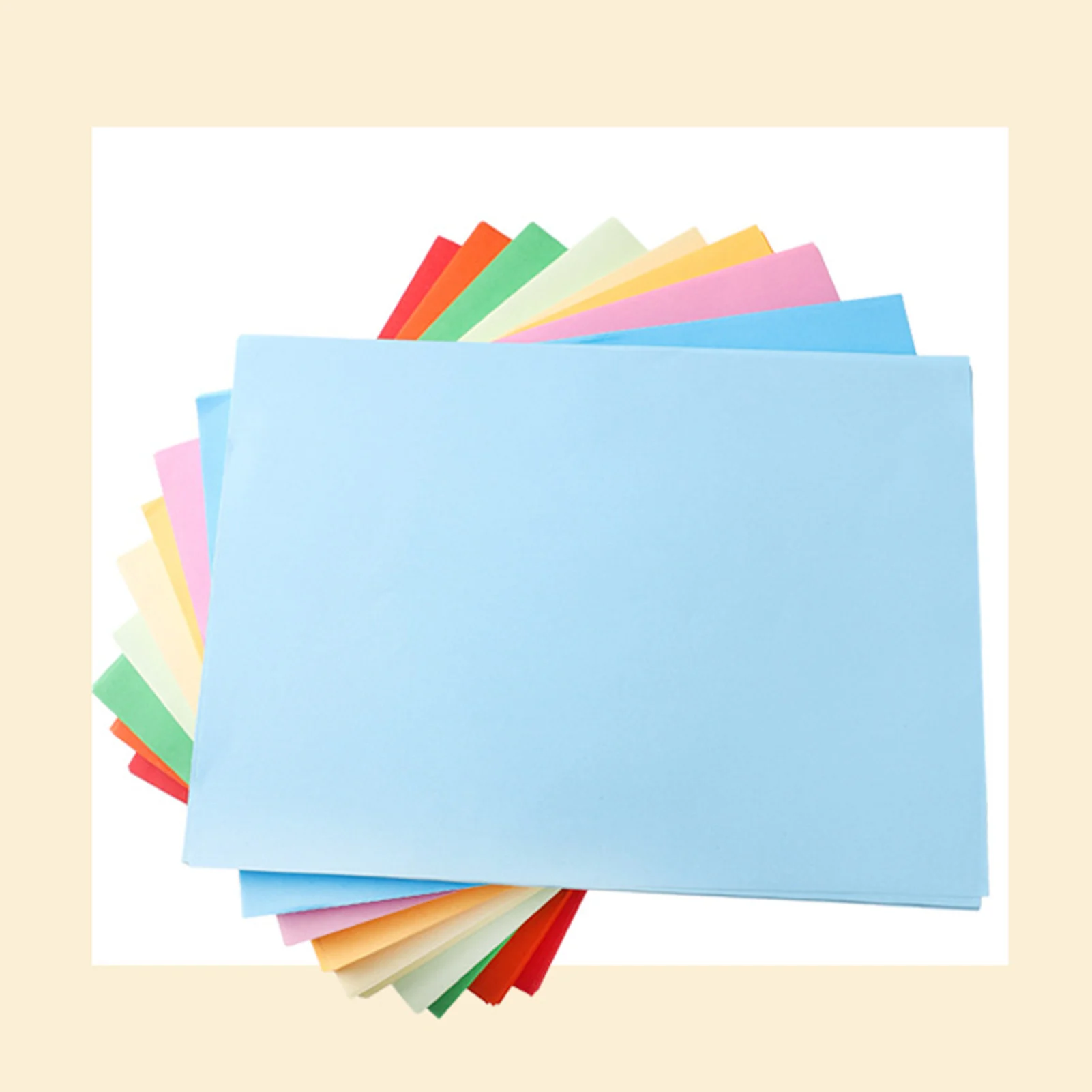 100 Sheets Colorful DIY Paper Safe to Use Pure Wood Pulp Paper Suitable for School Teaching Use DIN889