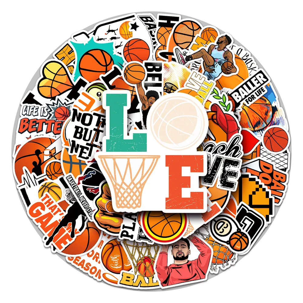 

10/30/50PCS Basketball Graffiti Waterproof Sticker Sports Personality DIY Refrigerator Skateboard Water Cup GuitarTrendWholesale