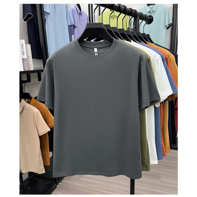 

T Shirt For Man Cotton Blend Short Sleeve Tee Breathable Lightweight Daily Wear Mens Fashion Top