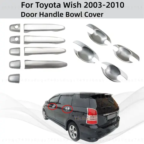 Nieuwe ABS Chrome Retrofit Auto Accessoire Deurklink Kom Cover Trim Plakken Stijl Voor Toyota Wish 2003 2005 2006 2007 2009 2010