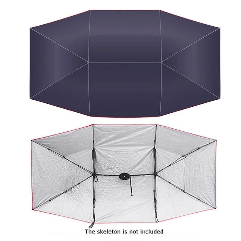 Outdoor Universal Car Sun Shade Umbrella Cover Tent Cloth UV Protection Waterproof Dustproof 4X2.1M (without Frame）