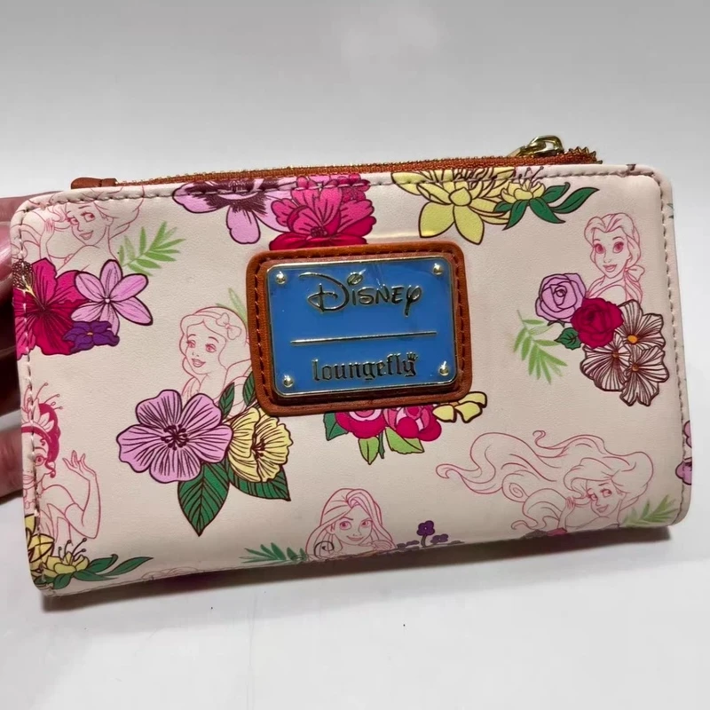 

В наличии Loungefly Stitch Angel Кошелек для отдыха на молнии Кошельки для монет Цветочный кошелек Сумка для карт Изысканные модные милые женские чехлы Подарки