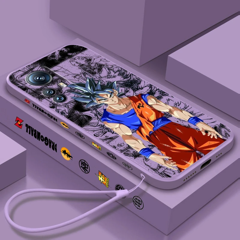 Art D-Dragon Ball Vegeta Goku Liquid Left Rope For Xiaomi Mi 14 13T 13 12T 12 11T 11i 11 A3 10T 10 9 Pro Lite Ultra 5G Soft