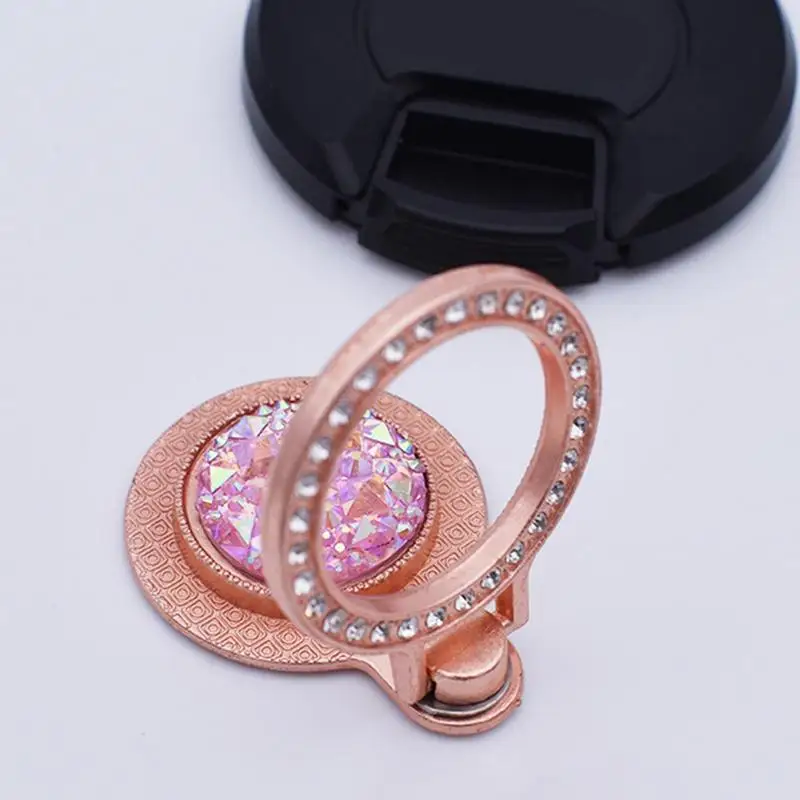 Luxury Diamond Phone Holder Rhinestone Mobile Phone Stand Universal Fashion Finger Ring Holder For IPhone ForSamsung