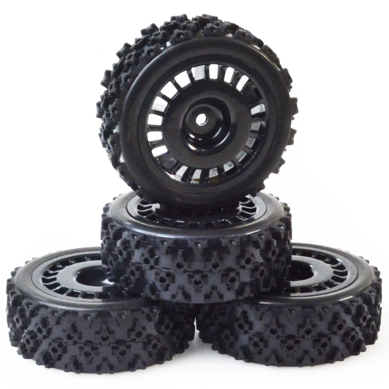 4 Piezas de Ruedas de Goma para Auto RC Escala 1/10, para Traxxas 4tec, Kyosho, Hpi Rs4, Fazer, Tamiya TT02, XV01, XV02, DF03, HSP, HPI