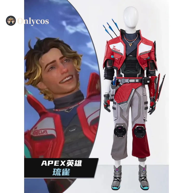Disfraz de gorrión Apex legends, disfraz de Halloween para hombre, uniforme de fantasía, abrigo, accesorios, zapatos, conjunto de red Onlycos