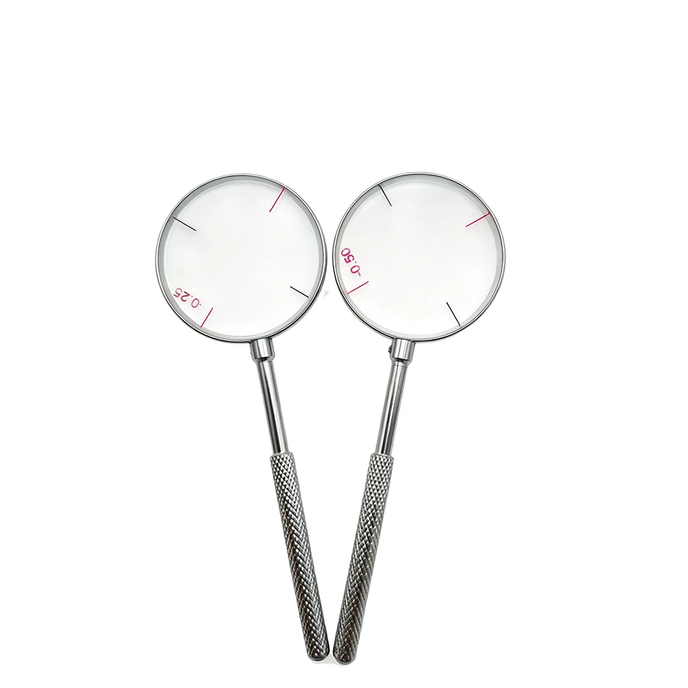 Precision Ground Cross Cylinder Lens Set -0.25D to +0.5D for Professional Refraction and Astigmatism Testing