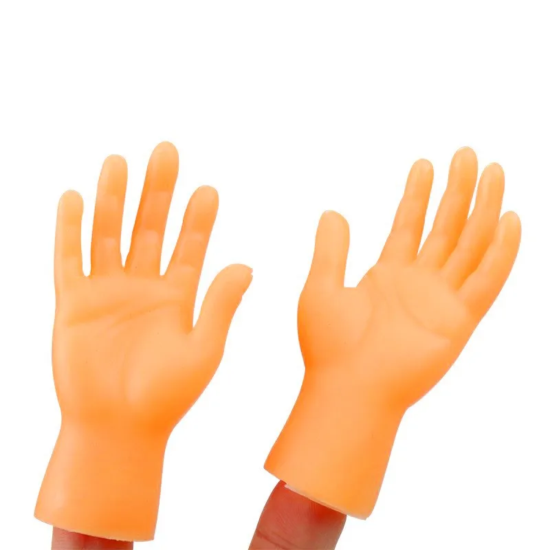 Funny Simulation Mini Hands Puppets Creative Silicon Tiny Finger Fidget Cat Teasing Props Novelty Prank Finger Toys